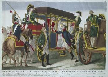 Première entrevue de l'empereur Napoléon Ier et de l'archiduchesse Marie Louise d'Autriche (anonymous) - Muzeo.com