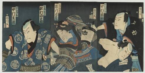 Scene from a Kabuki Drama (Toyohara Kunichika) - Muzeo.com
