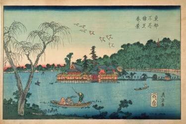 Spring View of the Benten Shrine (Keisai Eisen) - Muzeo.com