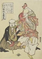 Staff-Waving Dance (Hokusai) - Muzeo.com