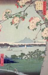 Suigin Grove and Masaki, on the Sumida River (Hiroshige) - Muzeo.com