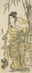 The Actor Ichikawa Komazo as a Woman with Dishevelled Hair (Hokusai) - Muzeo.com