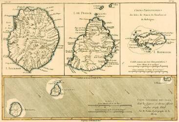 The Mascarene Islands in the mid-18th century (Charles Marie Rigobert Bonne) - Muzeo.com