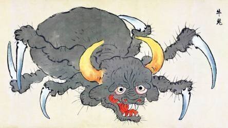 The Ushi-Oni is a sea monster with the head of a cow and the body of a giant spider or crab (anonymous) - Muzeo.com