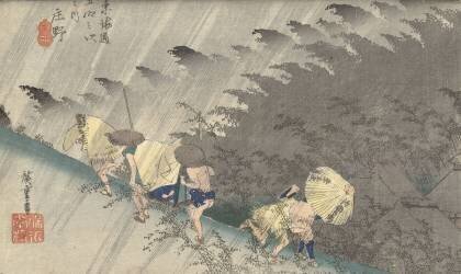 Torrential rain at Shono (Hiroshige) - Muzeo.com