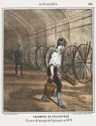 Triomphe de la vélocipédie, l'écurie du marquis de Lagrange en 1870 (anonymous) - Muzeo.com