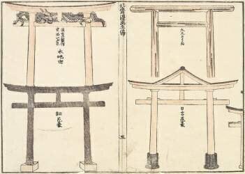 Various Types of Torii Arch (Hokusai) - Muzeo.com