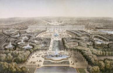 Vue de Versailles, le parc, le palais (Isidore Laurent Deroy) - Muzeo.com