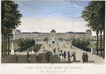 Vue du palais et du jardin des Tuileries, prise de la grande allée (Auguste II Blanchard) - Muzeo.com