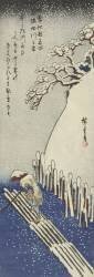 Winter, snow on the Sumida River (Hiroshige) - Muzeo.com
