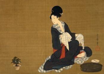 Woman at her morning toilette (Kitagawa Utamaro) - Muzeo.com
