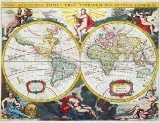 World Map (Pieter van der Aa) - Muzeo.com