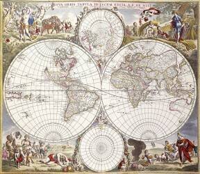World map from Atlas Maior (Frederik de Wit) - Muzeo.com