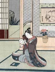 Young man striking a drum (Suzuki Harunobu) - Muzeo.com