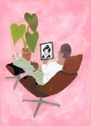 A man watching geisha girl on the iPad (Hiroyuki Izutsu) - Muzeo.com
