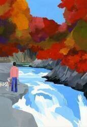 Autumn leaves and rivers (Hiroyuki Izutsu) - Muzeo.com
