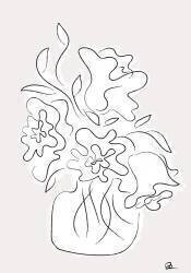 Flower Bouquet Grey (1x Studio II) - Muzeo.com