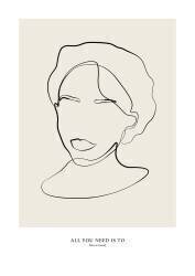 Modern female line art (Anastasiya) - Muzeo.com