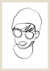 Modern woman line portrait (Anastasiya) - Muzeo.com