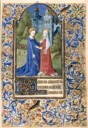 Livre d'heures. Feuillet 4 : la Visitation (Maître François) - Muzeo.com