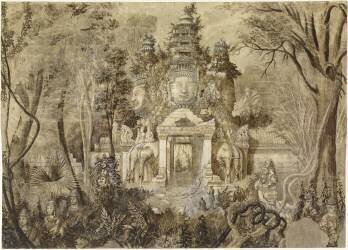 A Door at Angkor Thom (Delaporte Louis Marie Joseph) - Muzeo.com