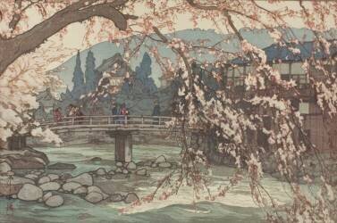 A Spa in Spring (Hiroshi Yoshida) - Muzeo.com