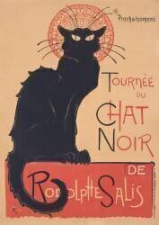Advertising poster announcing the sale at Hotel Drouot in 1898 of the Cat Noir collection and works by Rodolphe Salis (Théophile Alexandre Steinlen) - Muzeo.com