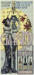 Advertising poster of the liquor distillery Gio Buton and C Bologna (Giovanni Maria Mataloni) - Muzeo.com