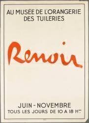Affiche : Renoir au musée de l'Orangerie de Tuileries (anonymous) - Muzeo.com
