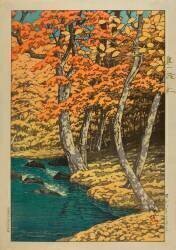 Autumn at Oirase (Hasui Kawase) - Muzeo.com