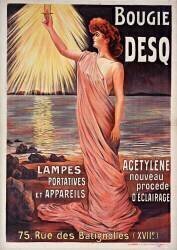 Bougie Desq. Lampes portatives et appareils-Acétylène, nouveau procédé d'éclairage, 75, rue des Batignolles. (anonymous) - Muzeo.com
