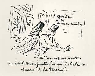 Caricature of the first Impressionist Exhibition in Paris (Cham) - Muzeo.com