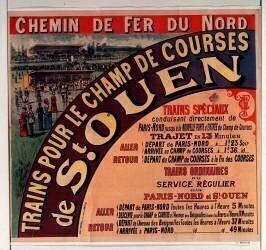 Chemin de fer du Nord. Trains pour le champ de courses de St Ouen (anonymous) - Muzeo.com