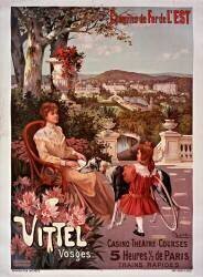 Chemins de Fer de L'Est. Vittel (Vosges). Casino, théatre, courses [...] (Hugo d'Alesi) - Muzeo.com