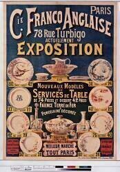 C[ompagn]ie franco-anglaise 78 rue de Turbigo... nouveaux modèles de service de table... (Gallice A.) - Muzeo.com