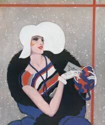 Fashionable Flapper on Her Way to a Party (anonymous) - Muzeo.com