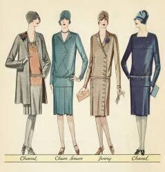 Four Flappers Modelling French Designer Outfits (anonymous) - Muzeo.com