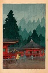 Futatsudo Hall at Nikko Shrine, Novembre 1929 (Hasui Kawase) - Muzeo.com