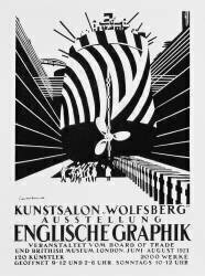 German poster for an exhibition of English Graphics for the Board of Trade and the British Museum, 1923 (Edward Alexander Wadsworth) - Muzeo.com