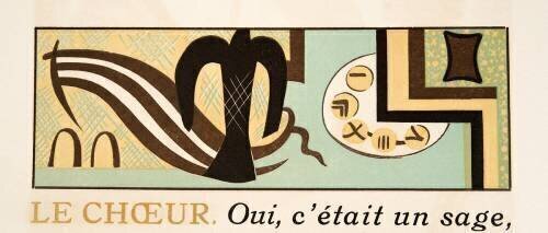 Graphic illustration from Prométhée Enchaîné by Aeschylus (François-Louis Schmied) - Muzeo.com