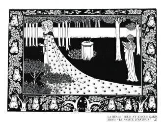 La Beale Isoud at Joyous Gard : Le Morte d'Arthur (Aubrey Beardsley) - Muzeo.com