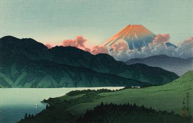 Lake Ashino (Hasui Kawase) - Muzeo.com