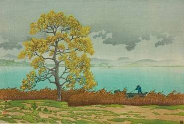 Lakeside Shower at Matsue (Hasui Kawase) - Muzeo.com