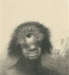 Le polype difforme flottait sur les rivages, sorte de cyclope souriant et hideux (Odilon Redon) - Muzeo.com