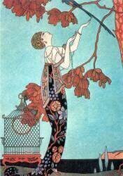 L'Oiseau volage : J'avais un perroquet bleu dont j'étais folle (George Barbier) - Muzeo.com