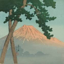 Mount Fuji at Daybreak (Hasui Kawase) - Muzeo.com