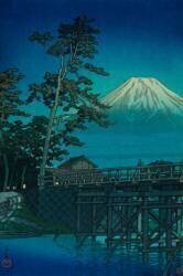 Mount Fuji on a Moonlit Night, Kawai Bridge (Hasui Kawase) - Muzeo.com
