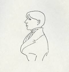 Portrait of the artist in outline (Aubrey Beardsley) - Muzeo.com