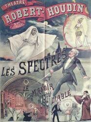 Poster advertising 'Ghosts and the House of the Devil' at the Theatre Robert-Houdin (French School) - Muzeo.com