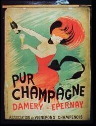 Poster advertising 'Pur Champagne' (French School) - Muzeo.com